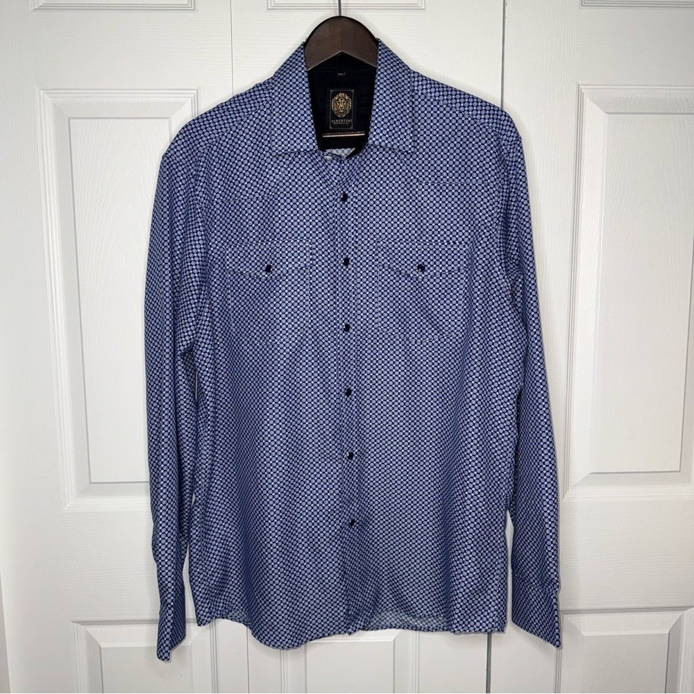 Albertini Men's XL Western Pearl Snap Modern Cowboy Nightclub Style Shirt
